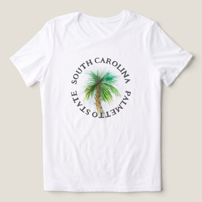 South Carolina Palmetto State Watercolor Shirt (Design Front)