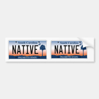 South Carolina Palmetto Sunrise Native Plate Bumper Sticker