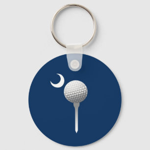 South Carolina Palmetto tree and crescent Keychain