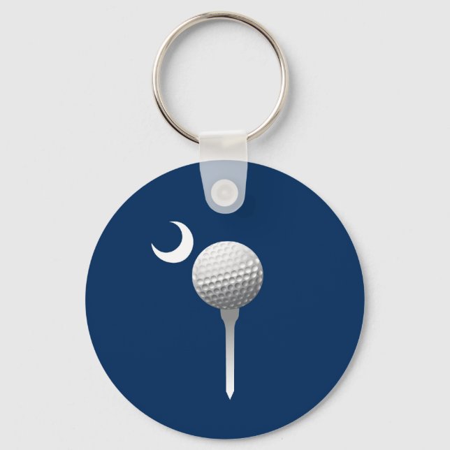 South Carolina Palmetto tree and crescent Keychain (Front)