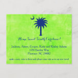 South Carolina Palmetto Tree And Moon New Address Announcement Postcard at Zazzle