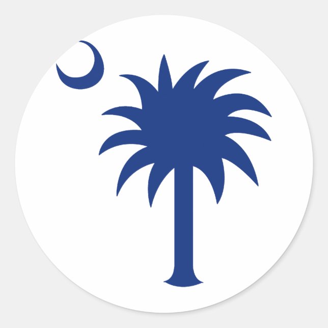 South Carolina Palmetto Tree Classic Round Sticker (Front)