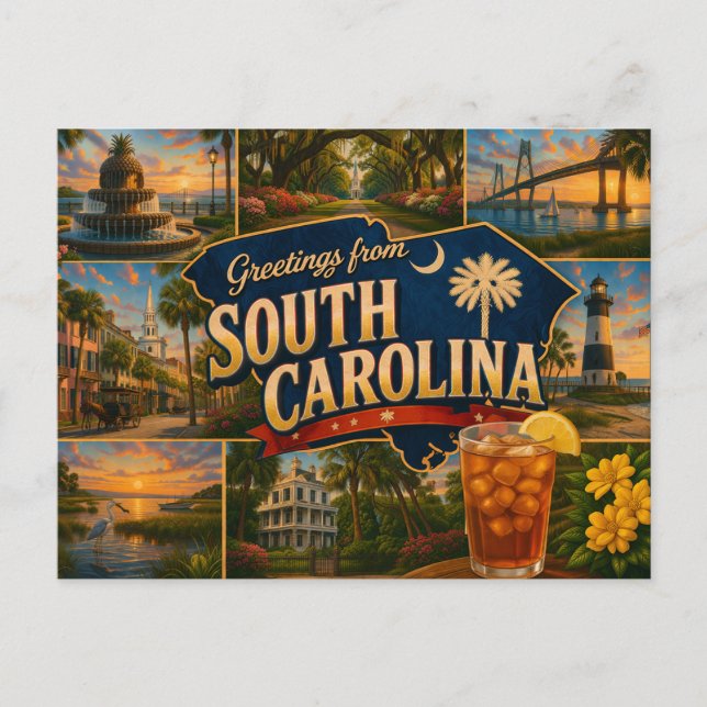 South Carolina Postcard (Front)
