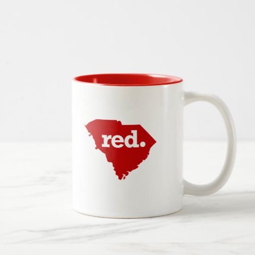 SOUTH CAROLINA RED STATE Two_Tone COFFEE MUG