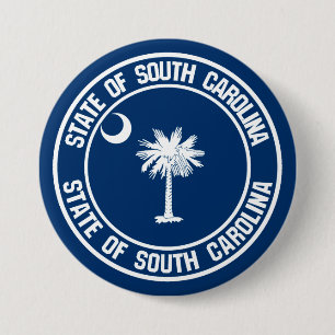 South Carolina Round Emblem Button