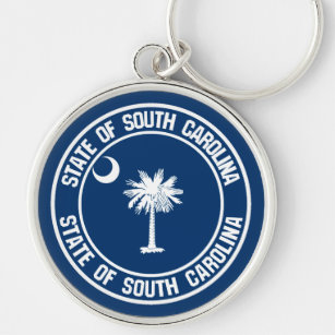 South Carolina Round Emblem Keychain