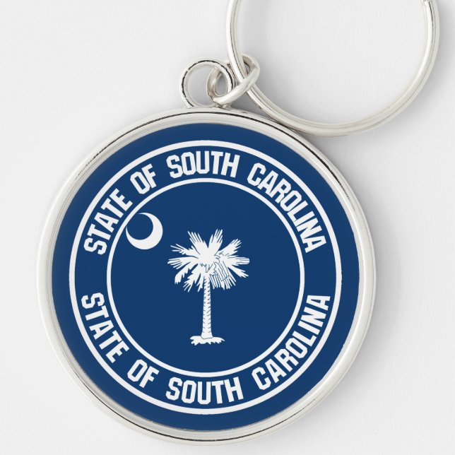 South Carolina Round Emblem Keychain (Front)
