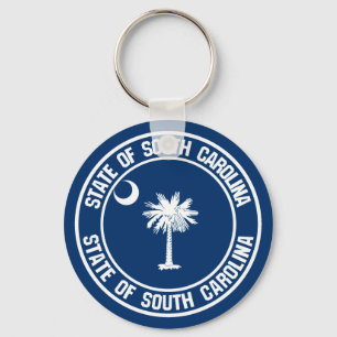 South Carolina Round Emblem Keychain