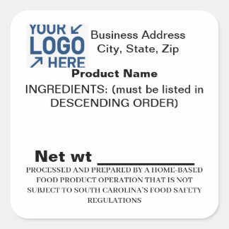 South Carolina SC Cottage Law Sticker Label