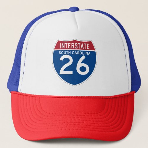 South Carolina SC I_26 Interstate Highway Shield _ Trucker Hat