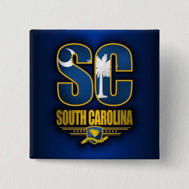 South Carolina (SC) Pinback Button (Front)