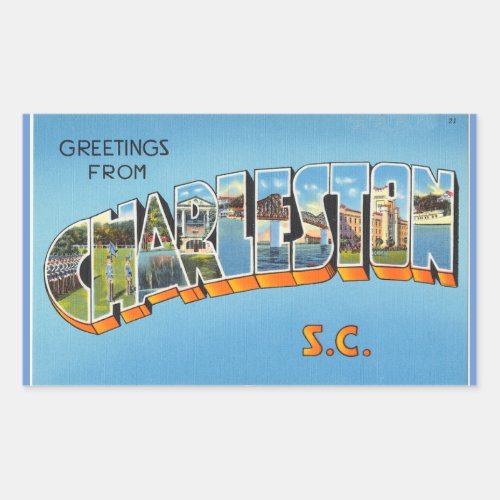 South Carolina Sheet of 4 Charleston stickers