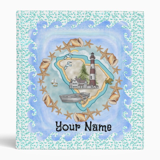 South Carolina Shell Lighthouse Binder (Front)