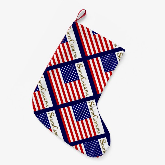 SOUTH CAROLINA     SMALL CHRISTMAS STOCKING (Front (Hanging))