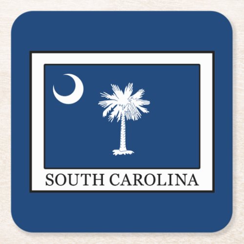 South Carolina Square Paper Coaster