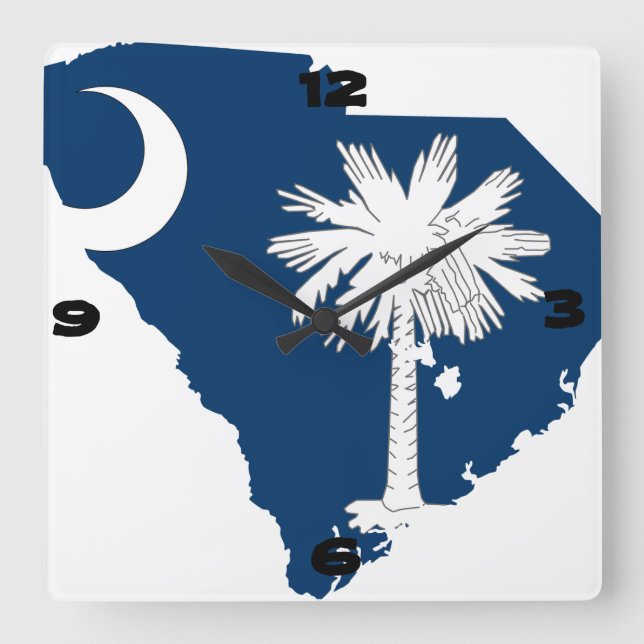 South Carolina Square Wall Clock (Front)