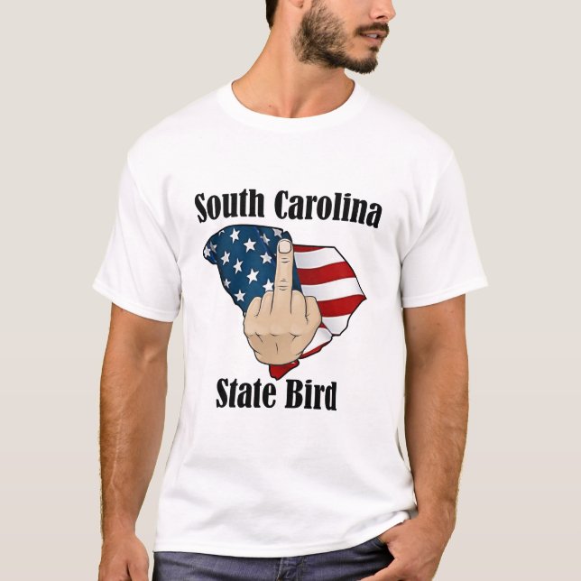 South Carolina state bird t-shirt middle finger (Front)