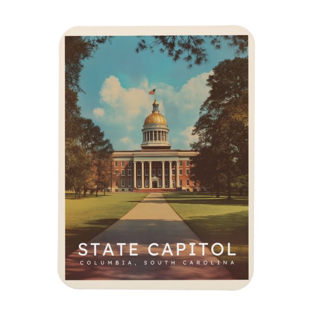 South Carolina State Capitol Columbia Magnet (Vertical)