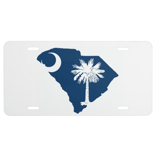South Carolina state flag aluminum License Plate (Front)