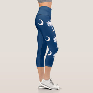 South Carolina State Flag Capri Leggings