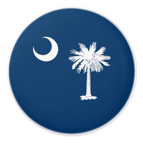 South Carolina State Flag Ceramic Knob