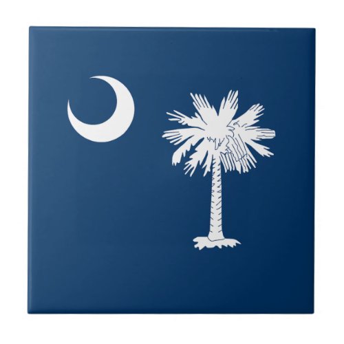 South Carolina State Flag Ceramic Tile