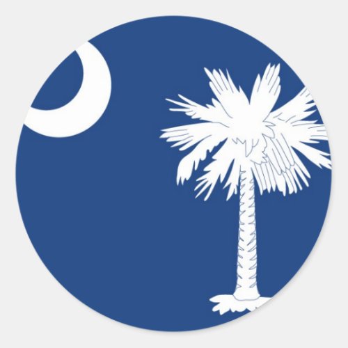 South Carolina State Flag Classic Round Sticker