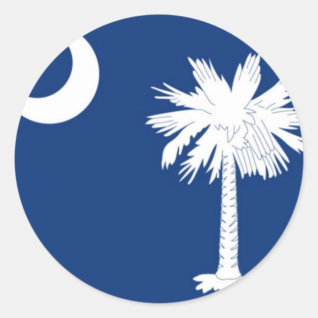 South Carolina State Flag Classic Round Sticker (Front)
