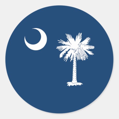 South Carolina State Flag Classic Round Sticker