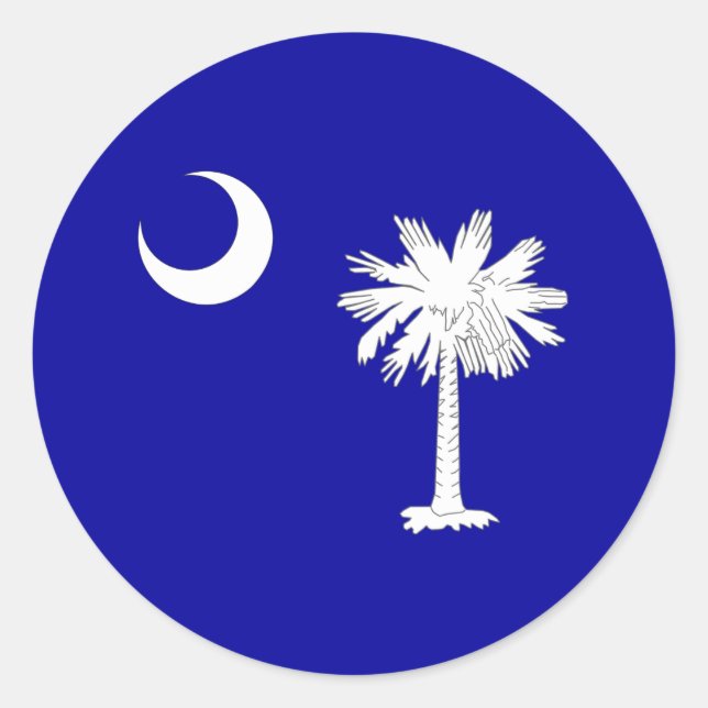 South_Carolina_state_flag Classic Round Sticker (Front)