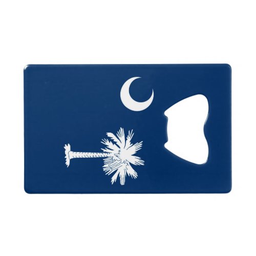 South Carolina State Flag Decor Credit Card Bottle Opener