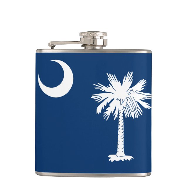 South Carolina State Flag Decor Flask (Front)