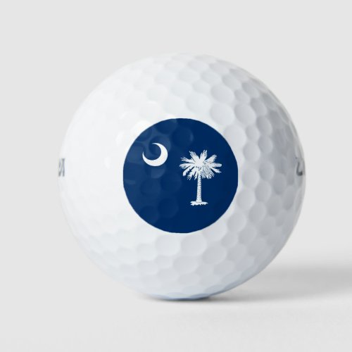 South Carolina State Flag Decor Golf Balls