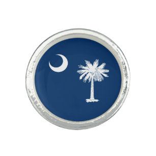 South Carolina State Flag Decor Ring