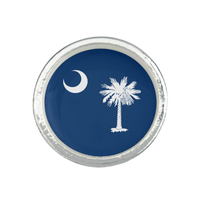 South Carolina State Flag Decor Ring (Front)