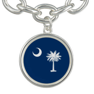 South Carolina State Flag Design Accent Charm Bracelet