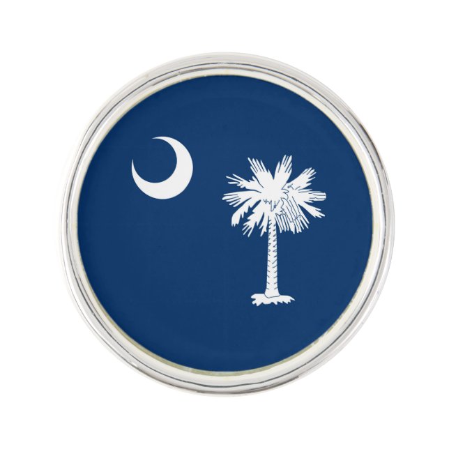 South Carolina State Flag Design Accent Lapel Pin (Front)