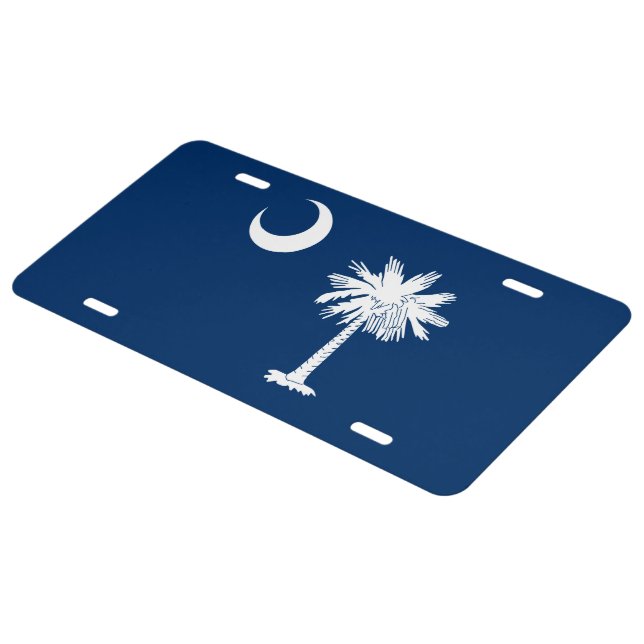 South Carolina State Flag Design Accent License Plate (Side)