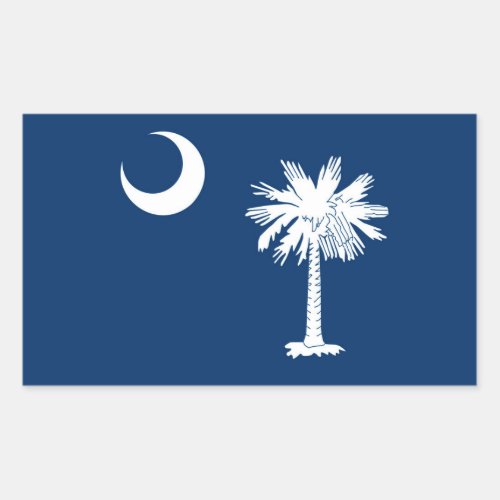 South Carolina State Flag Design Accent Rectangular Sticker