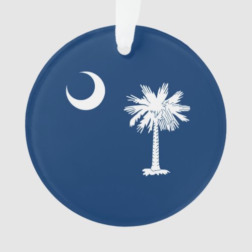 South Carolina State Flag Design Decor Ornament