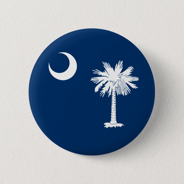 South Carolina State Flag Design Decor Pinback Button (Front)