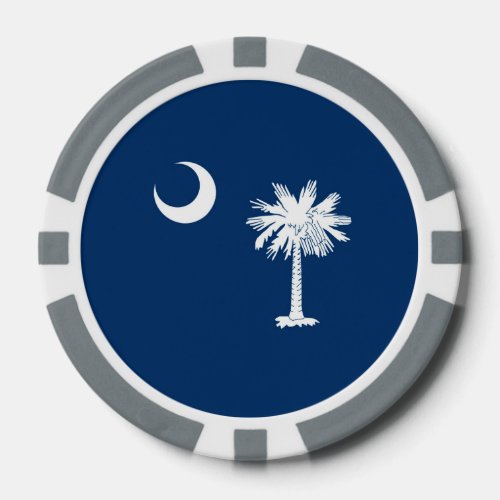 South Carolina State Flag Design Decor Poker Chips