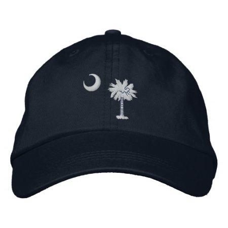 South Carolina State Flag Design Embroidered Baseball Cap