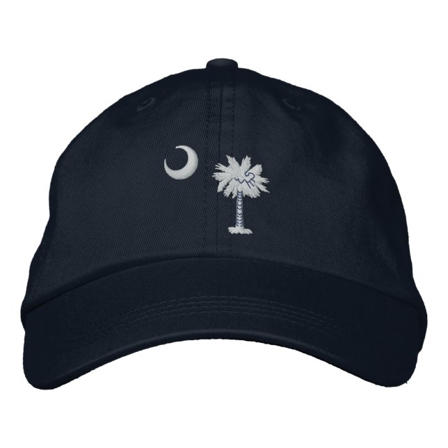 South Carolina State Flag Design Embroidered Baseball Cap (Front)