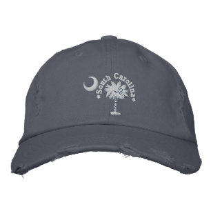 South Carolina State Flag Design Embroidered Baseball Cap