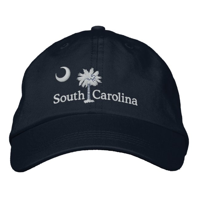 South Carolina State Flag Design Embroidered Baseball Cap (Front)