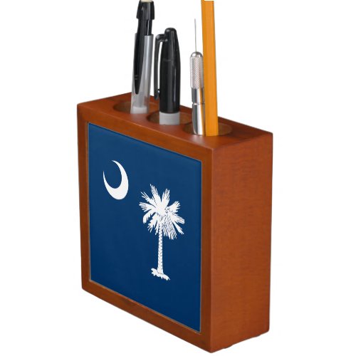 South Carolina State Flag Desk Organizer