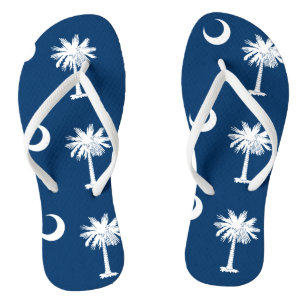 South Carolina State flag Flip Flops