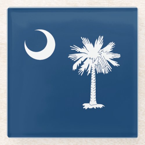 South Carolina State Flag Glass Coaster