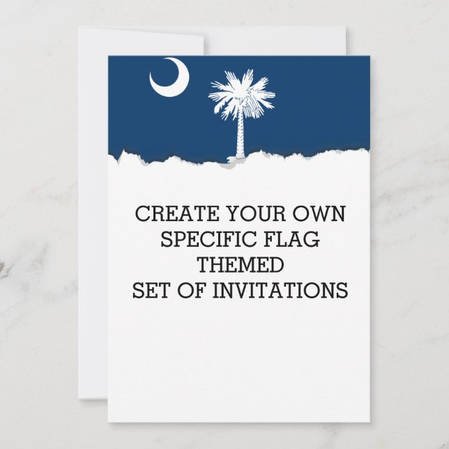 South Carolina State Flag Invitation (Front)